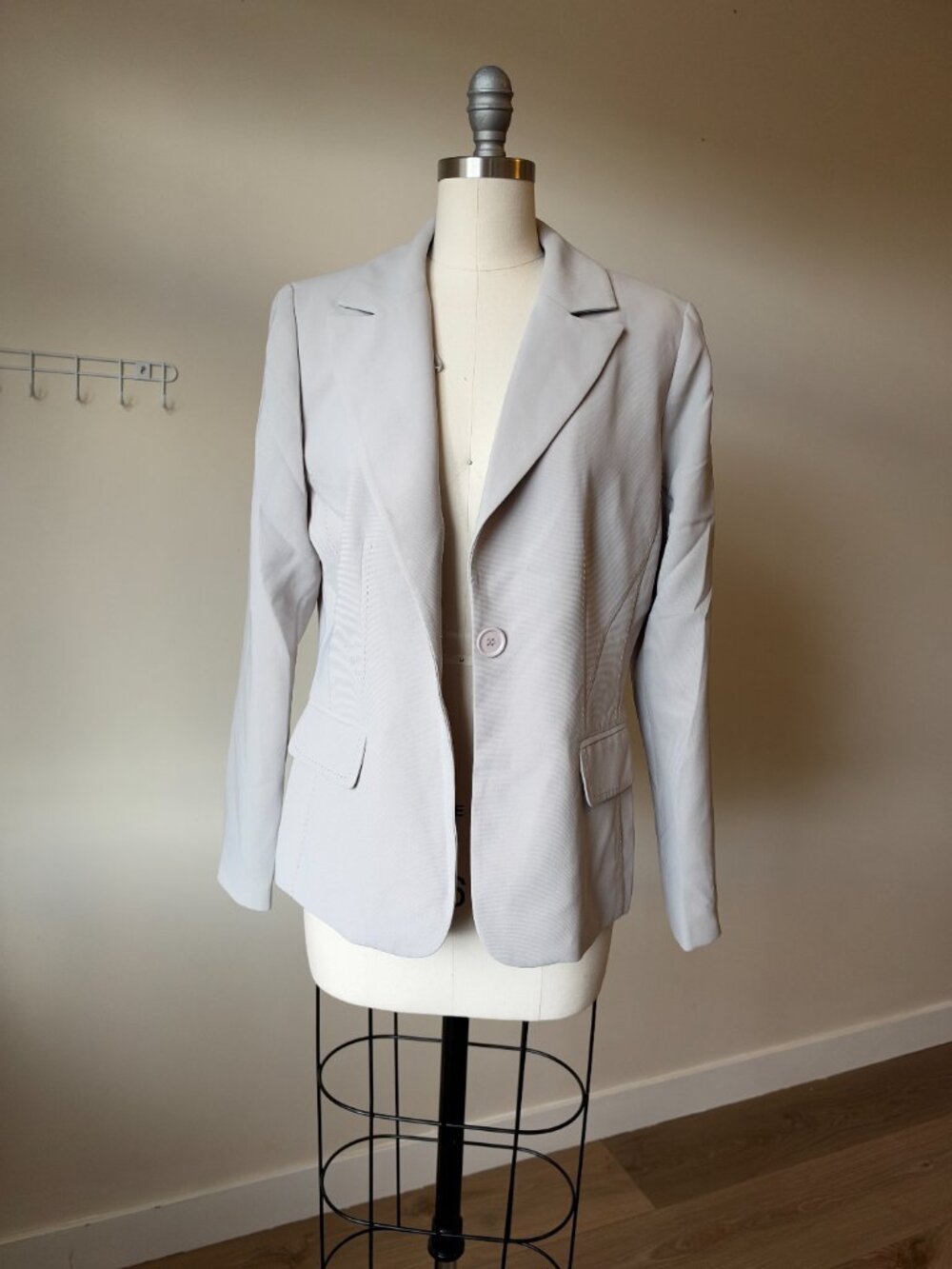 Julian Taylor Vintage Blazer Jacket | Light Gray Single Button | Size 10